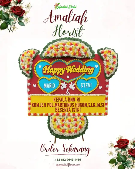 Papan Bunga Pernikahan Tegar Beriman Cibinong